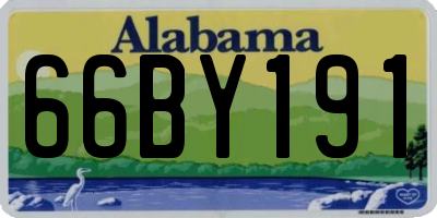 AL license plate 66BY191