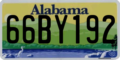 AL license plate 66BY192