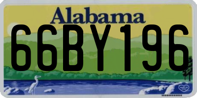 AL license plate 66BY196