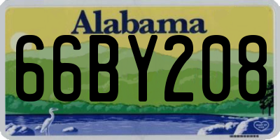AL license plate 66BY208
