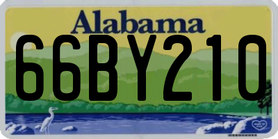 AL license plate 66BY210
