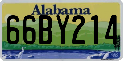 AL license plate 66BY214