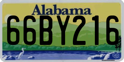 AL license plate 66BY216