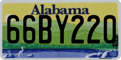 AL license plate 66BY220