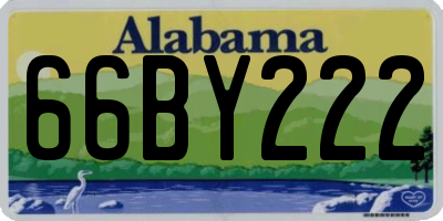AL license plate 66BY222