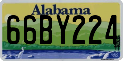 AL license plate 66BY224