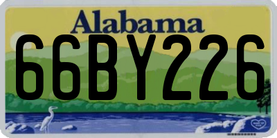 AL license plate 66BY226