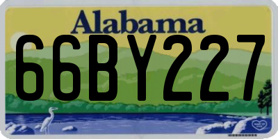 AL license plate 66BY227
