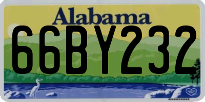 AL license plate 66BY232