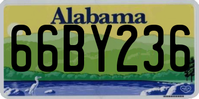 AL license plate 66BY236