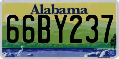 AL license plate 66BY237