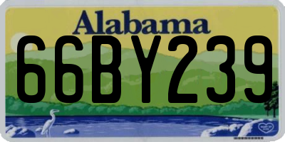 AL license plate 66BY239
