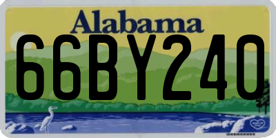 AL license plate 66BY240