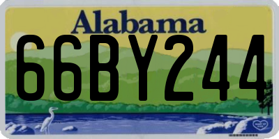 AL license plate 66BY244