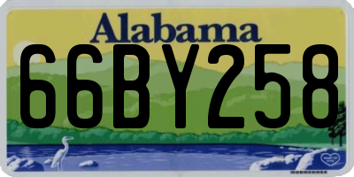 AL license plate 66BY258