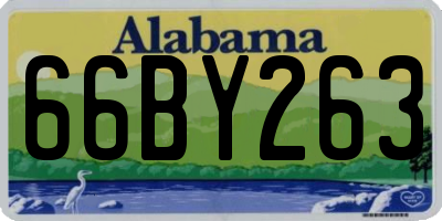 AL license plate 66BY263