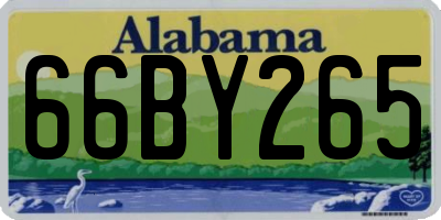 AL license plate 66BY265
