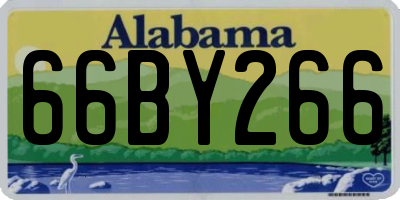 AL license plate 66BY266
