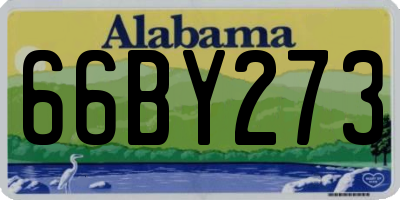 AL license plate 66BY273