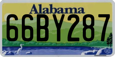 AL license plate 66BY287