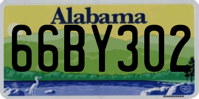 AL license plate 66BY302