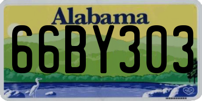 AL license plate 66BY303