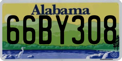 AL license plate 66BY308