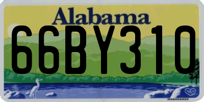 AL license plate 66BY310