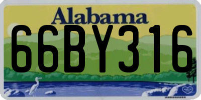AL license plate 66BY316