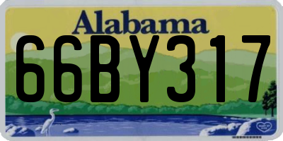 AL license plate 66BY317