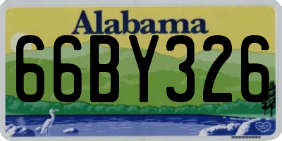 AL license plate 66BY326