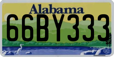 AL license plate 66BY333