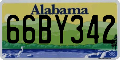 AL license plate 66BY342