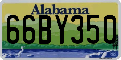 AL license plate 66BY350