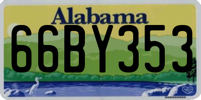 AL license plate 66BY353