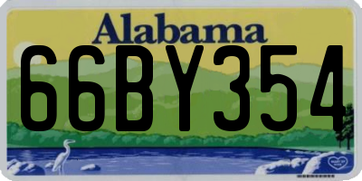 AL license plate 66BY354
