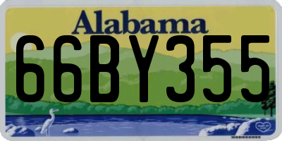 AL license plate 66BY355