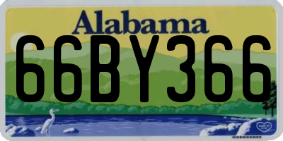 AL license plate 66BY366