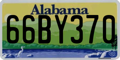 AL license plate 66BY370