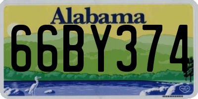 AL license plate 66BY374