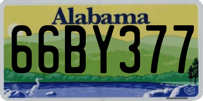 AL license plate 66BY377