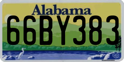 AL license plate 66BY383