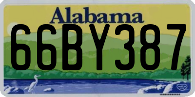 AL license plate 66BY387