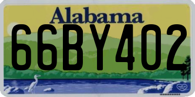 AL license plate 66BY402