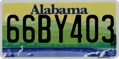 AL license plate 66BY403