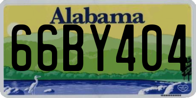 AL license plate 66BY404