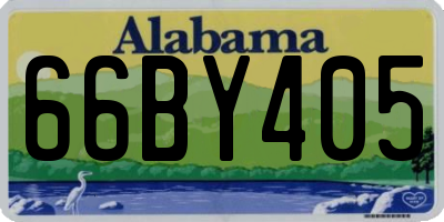 AL license plate 66BY405