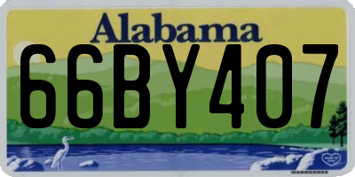 AL license plate 66BY407