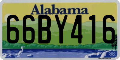 AL license plate 66BY416
