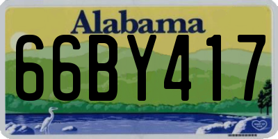 AL license plate 66BY417